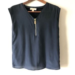 Michael Kors Navy Blue Blouse
